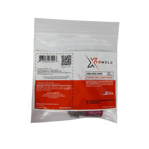 Xtrweld Lube Pad w/ Clip Combo Pack 1 Treated & 1 Non-Treated LUBEPADRCO-2 - main